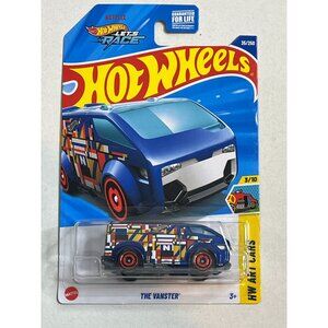 Hot Wheels The Vanster Art Cars 2024 Let's Race Blue Diecast Van 1:64